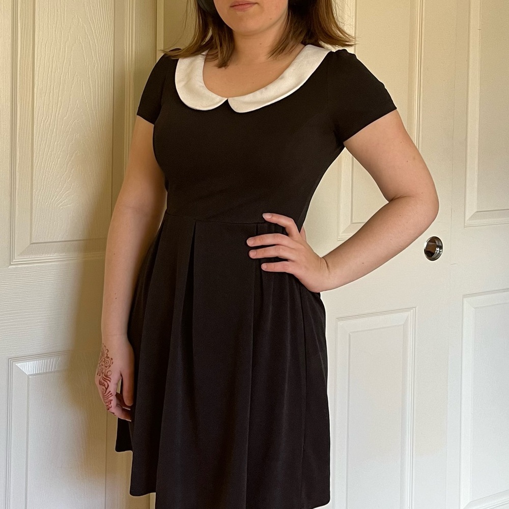 Peter Pan Collar Black Wednesday Addams Dress